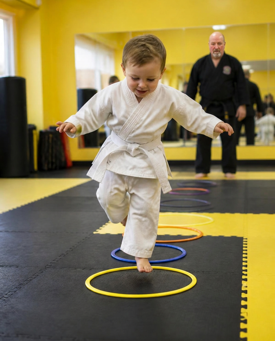 Early SKILLZ students training at Pride Martial Arts in New Lenox