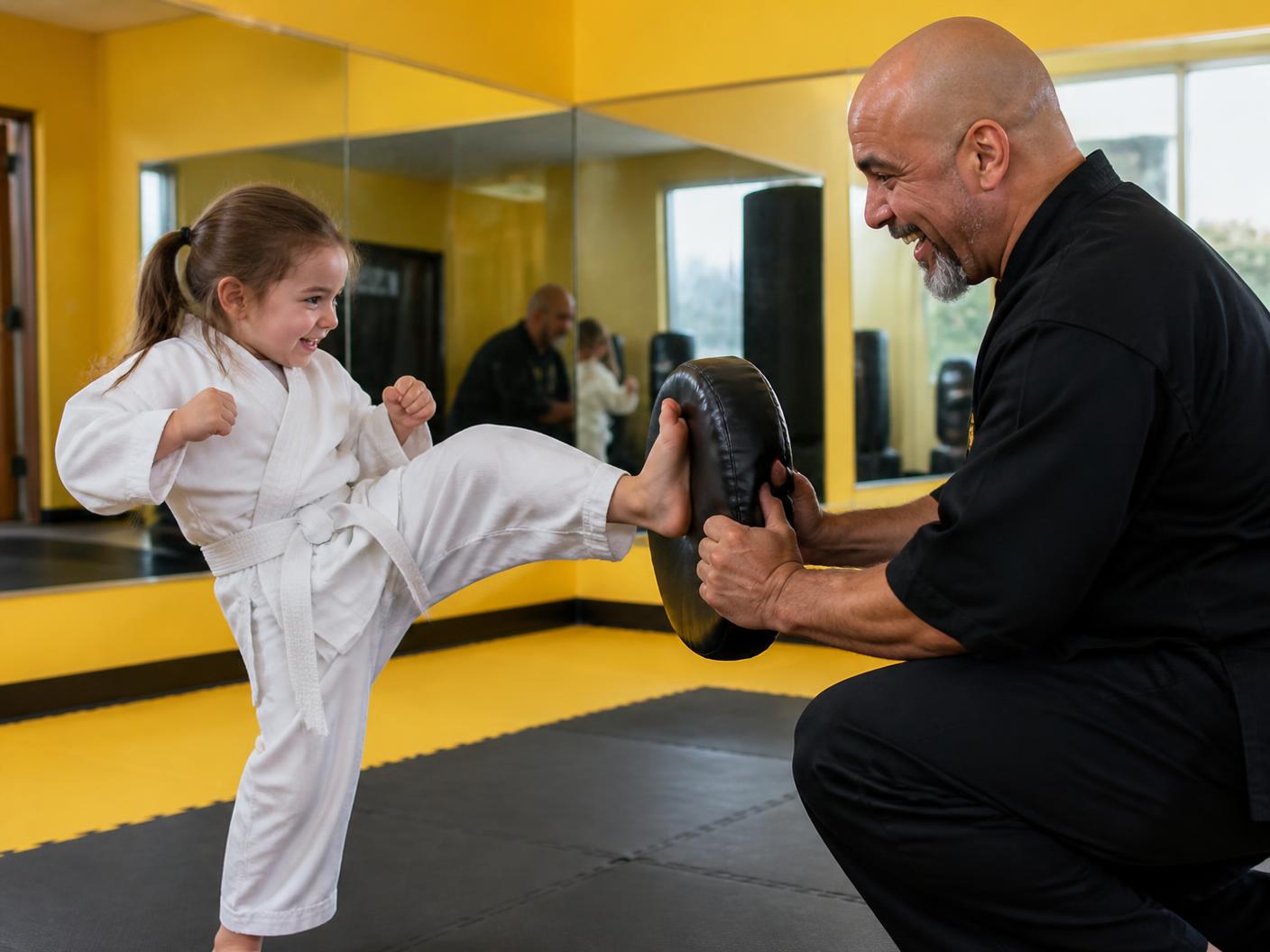 Early SKILLZ class drill at Pride Martial Arts, New Lenox